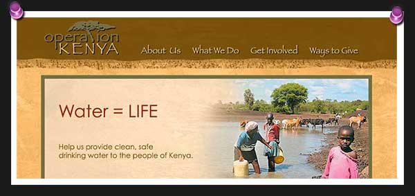 Screenshot of Operation Kenya website
